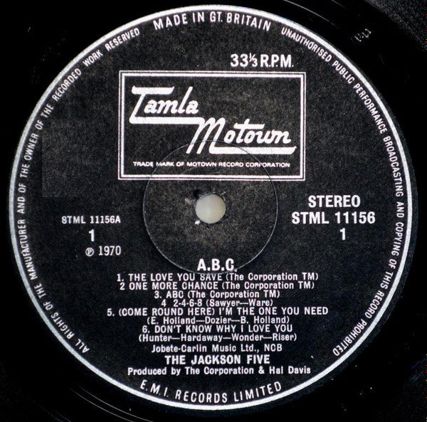 The Jackson Five* : ABC (LP, Album)