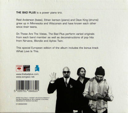 The Bad Plus : These Are The Vistas (CD, Album, S/Edition)