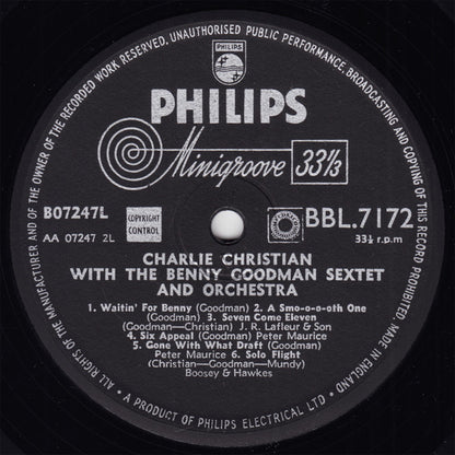 Charlie Christian With Benny Goodman Sextet And Benny Goodman And His Orchestra : With The Benny Goodman Sextet And Orchestra (LP, Comp)