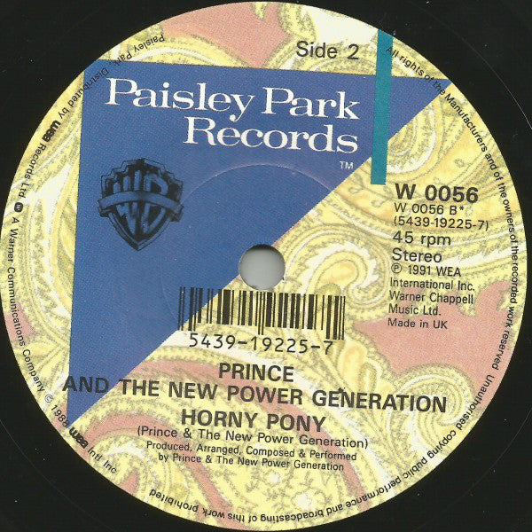 Prince And The New Power Generation : Gett Off (7", Single)