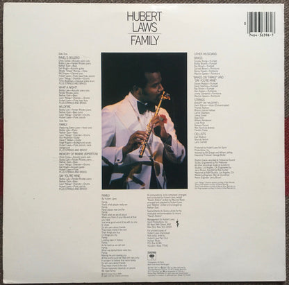 Hubert Laws : Family (LP, Album, Pit)
