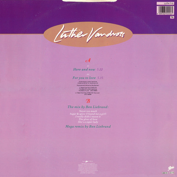 Luther Vandross : Here And Now (12")
