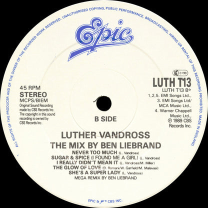 Luther Vandross : Here And Now (12")
