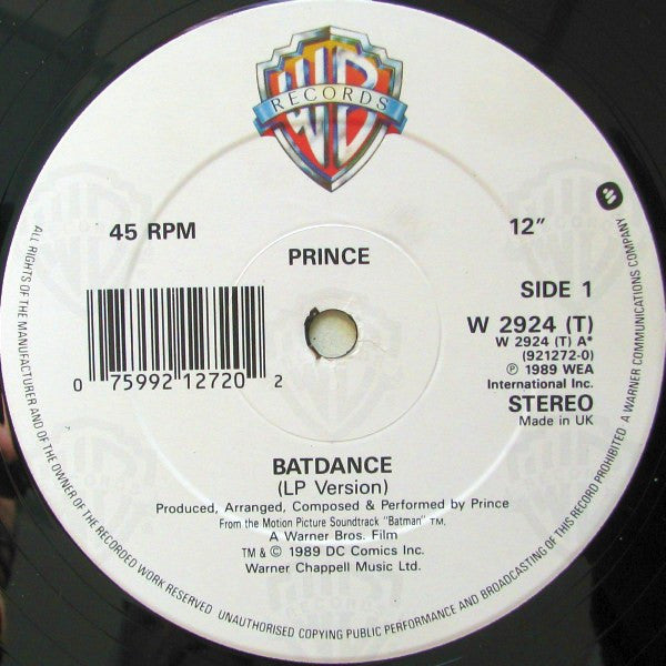 Prince : Batdance (12", Single, Dam)
