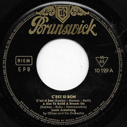 Louis Armstrong : C'est Si Bon (7", EP, Mono)