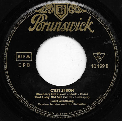 Louis Armstrong : C'est Si Bon (7", EP, Mono)