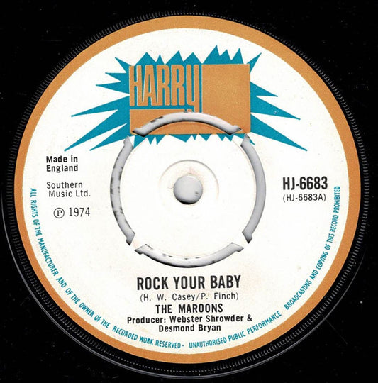 The Maroons : Rock Your Baby / Rosey Dozey (7")
