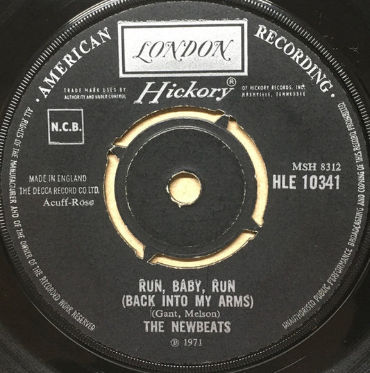 The Newbeats : Run, Baby, Run (Back Into My Arms) (7", Single)