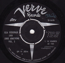 Ella Fitzgerald And Louis Armstrong : The Nearness Of You / They Can't Take That Away From Me (Ella Fitzgerald And Louis Armstrong Vol.3) (7")