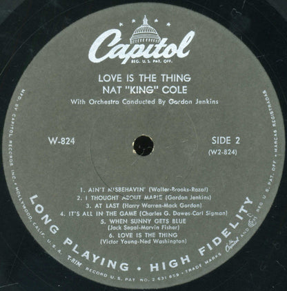 Nat King Cole : Love Is The Thing (LP, Album, Mono)