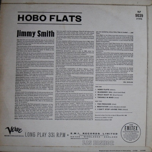 Jimmy Smith : Hobo Flats (LP, Mono)