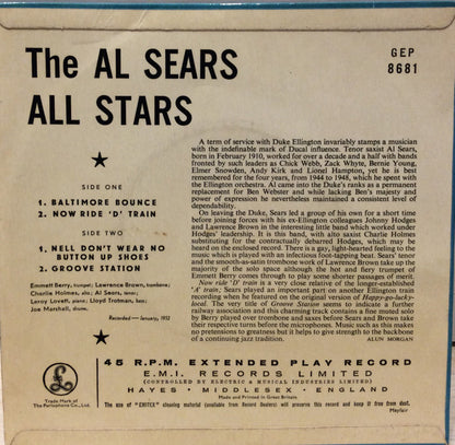 The Al Sears All Stars : The Al Sears All Stars (7", EP)