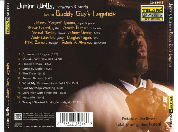 Junior Wells : Live At Buddy Guy's Legends (CD, Album, 20-)