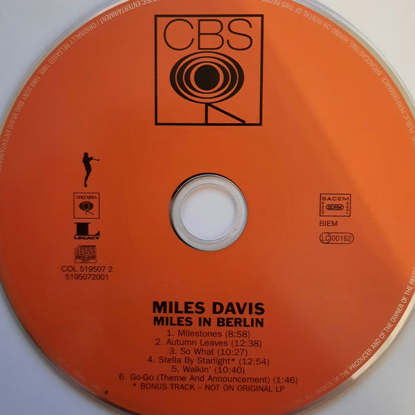 Miles Davis : Miles In Berlin (CD, Album, RE, RM)