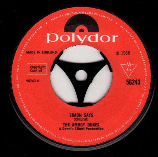 The Amboy Dukes (2) : Simon Says (7", Single)