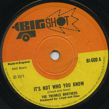 Twinkle Brothers / The Ethiopians : It's Not Who You Know / I Need Someone (7", Single)
