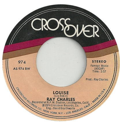 Ray Charles : Louise (7", Single, Jukebox, Styrene)