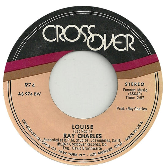 Ray Charles : Louise (7", Single, Jukebox, Styrene)