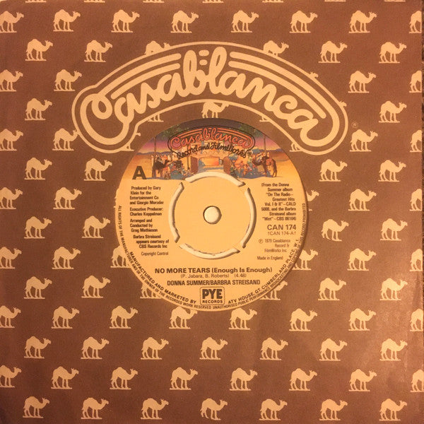 Donna Summer / Barbra Streisand : No More Tears (Enough Is Enough) (7", Single, 4-p)