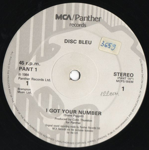 Disc Bleu : I Got Your Number (12", Maxi)