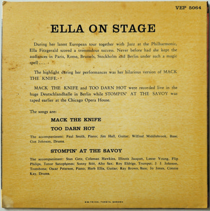 Ella Fitzgerald : Ella On Stage (7", EP)