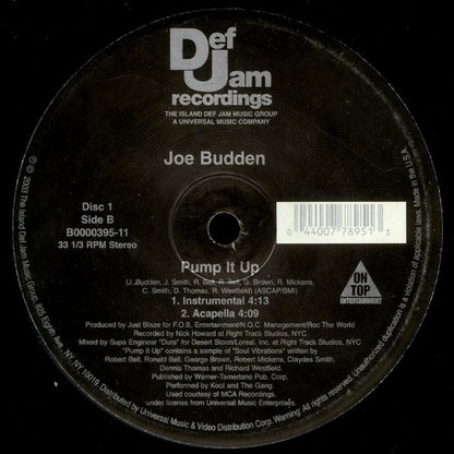 Joe Budden : Pump It Up (12")