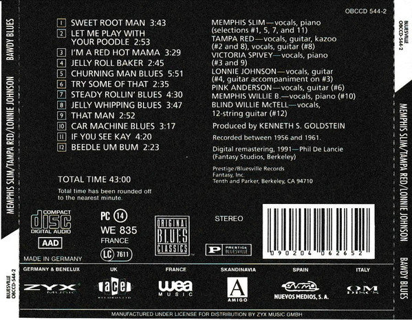 Various : Bawdy Blues (CD, Comp, RE, RM)