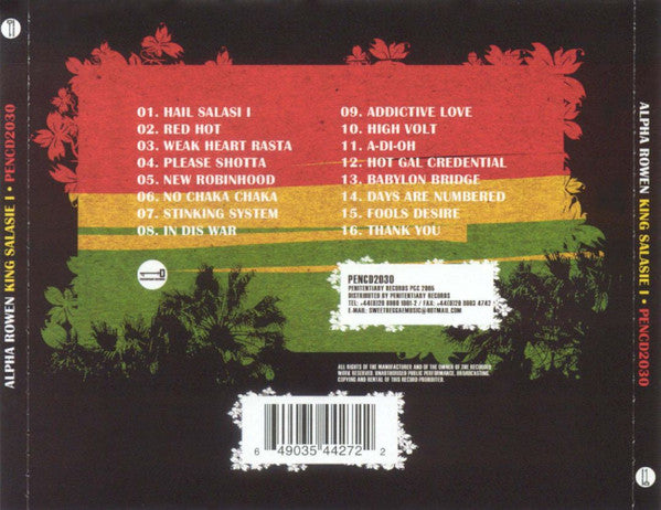 Alpha Rowen : Hail King Selasie I (CD, Album)
