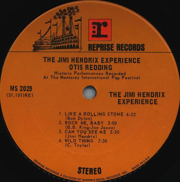 Otis Redding / The Jimi Hendrix Experience : Historic Performances Recorded At The Monterey International Pop Festival (LP, Album, San)