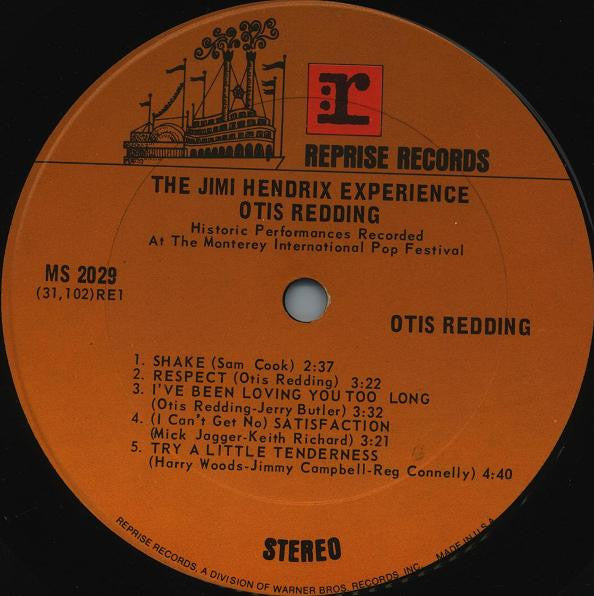 Otis Redding / The Jimi Hendrix Experience : Historic Performances Recorded At The Monterey International Pop Festival (LP, Album, San)