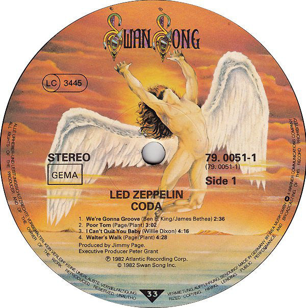 Led Zeppelin : Coda (LP, Album, Gat)