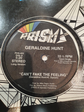 Geraldine Hunt : Can't Fake The Feeling (12")