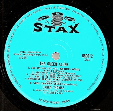 Carla Thomas : The Queen Alone (LP, Album, Mono)