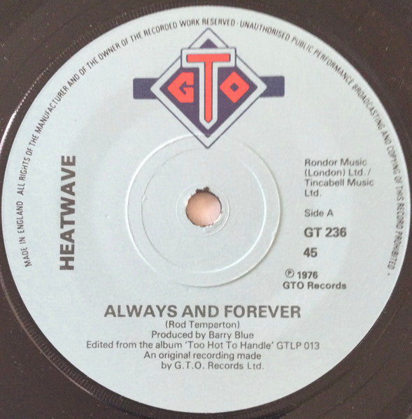 Heatwave : Always And Forever (7", Single)