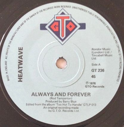 Heatwave : Always And Forever (7", Single)