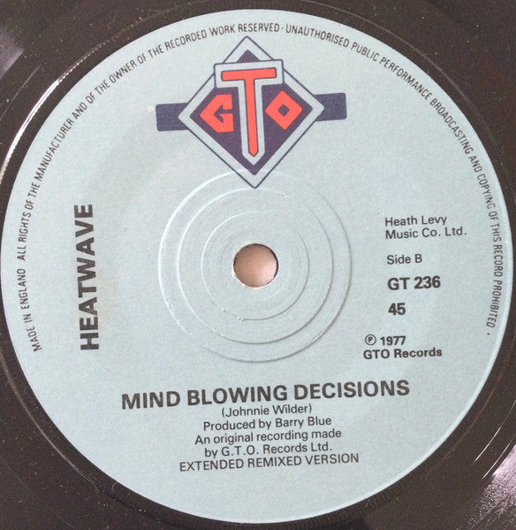 Heatwave : Always And Forever (7", Single)