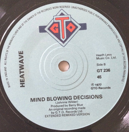 Heatwave : Always And Forever (7", Single)