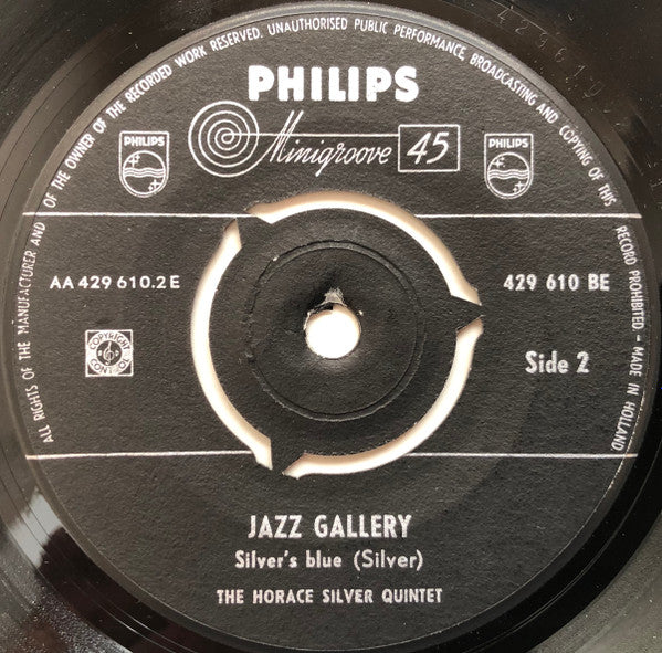 The Horace Silver Quintet : Jazz Gallery (7", EP)