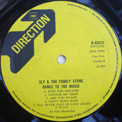 Sly & The Family Stone : Dance To The Music (LP, Album, Mono)