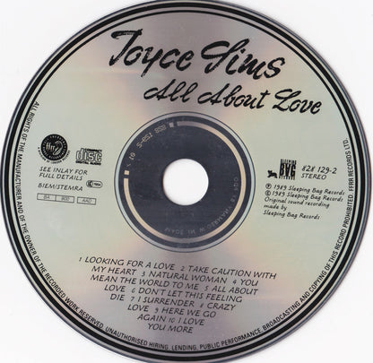 Joyce Sims : All About Love (CD, Album)