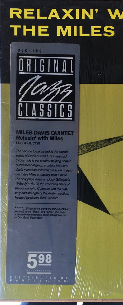 The Miles Davis Quintet : Relaxin' With The Miles Davis Quintet (LP, Album, Mono, RE)