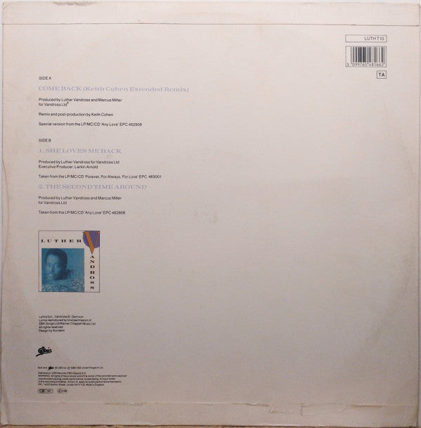 Luther Vandross : Come Back (12")