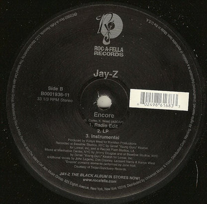 Jay-Z : Dirt Off Your Shoulder / Encore (12")