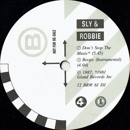 Sly & Robbie : Boops (Here To Go) (12", Promo)