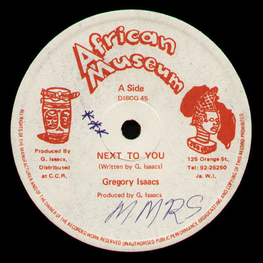 Gregory Isaacs : Next To You / A Few Words (12")