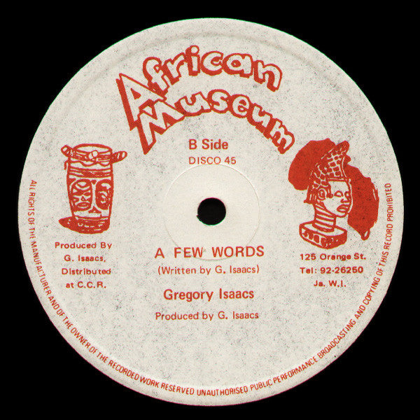 Gregory Isaacs : Next To You / A Few Words (12")