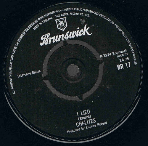 The Chi-Lites : I Forgot To Say I Love You Till I'm Gone (7", Single)