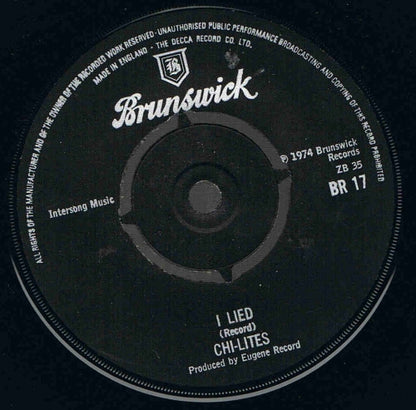 The Chi-Lites : I Forgot To Say I Love You Till I'm Gone (7", Single)