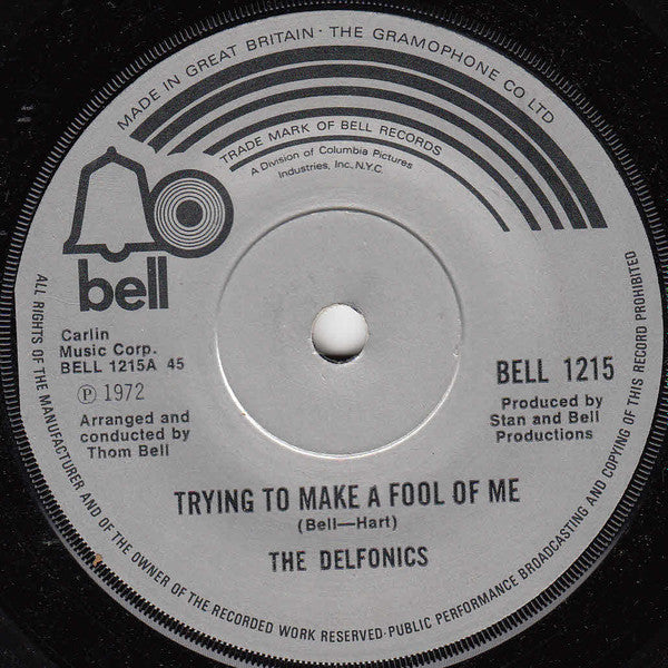 The Delfonics : Trying To Make A Fool Of Me (7", Single, RE, Sol)