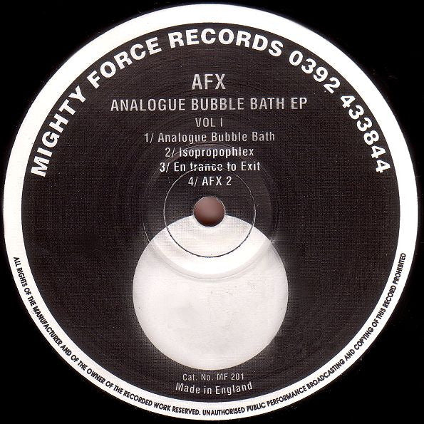 AFX* : Analogue Bubble Bath EP Vol I (12", EP, RE)